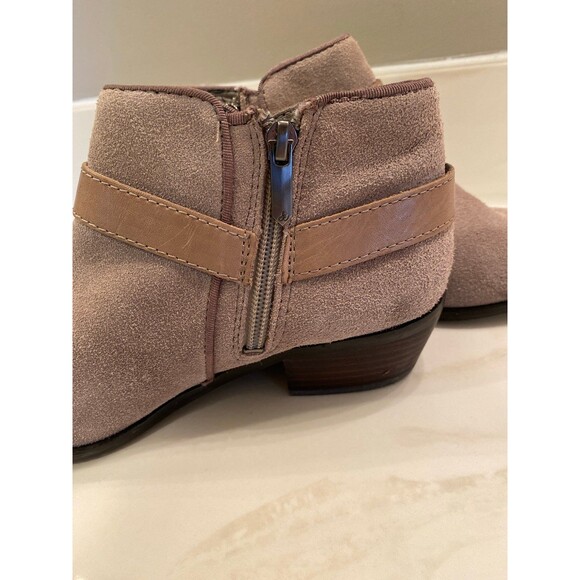 Sam Edelman Womans Boots Fawn Tan Suede Size 6 Booties 1.5 inch Heel Shoe EUC - Picture 6 of 12